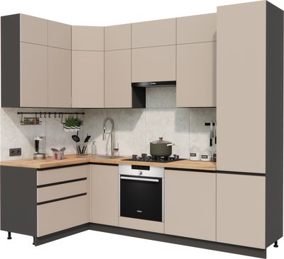 Кухонный гарнитур ВерсоМебель Эко Премиум 1.4x2.7 левая - фото