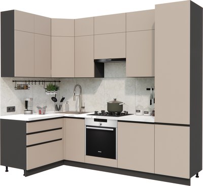 Кухонный гарнитур ВерсоМебель Эко Премиум 1.4x2.7 левая - фото