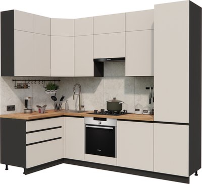 Кухонный гарнитур ВерсоМебель Эко Премиум 1.4x2.7 левая - фото