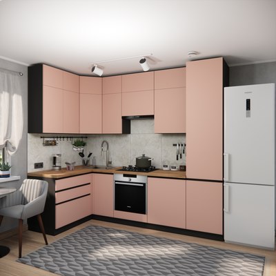 Кухонный гарнитур ВерсоМебель Эко Премиум 1.4x2.7 левая