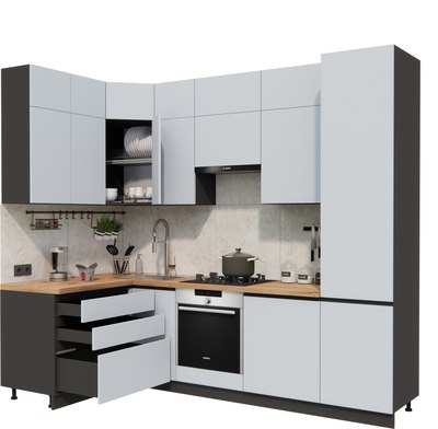 Кухонный гарнитур ВерсоМебель Эко Премиум 1.4x2.7 левая