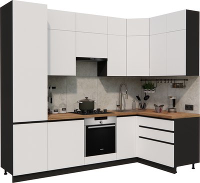 Кухонный гарнитур ВерсоМебель Эко Премиум 1.4x2.7 правая - фото