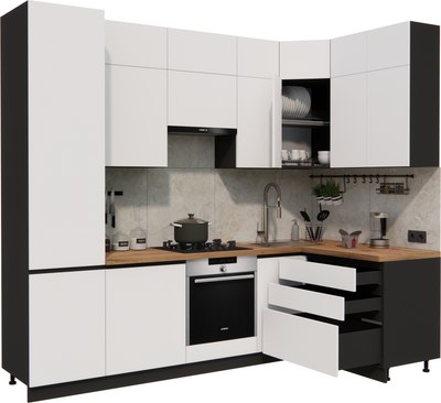 Кухонный гарнитур ВерсоМебель Эко Премиум 1.4x2.7 правая