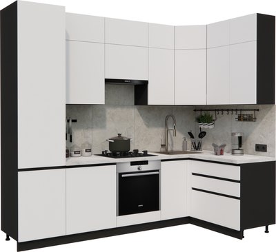 Кухонный гарнитур ВерсоМебель Эко Премиум 1.4x2.7 правая - фото