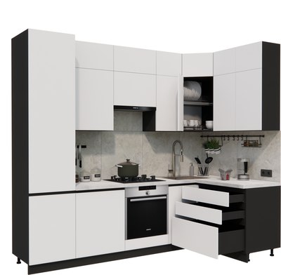 Кухонный гарнитур ВерсоМебель Эко Премиум 1.4x2.7 правая