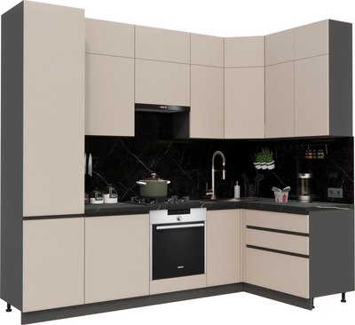 Кухонный гарнитур ВерсоМебель Эко Премиум 1.4x2.7 правая - фото