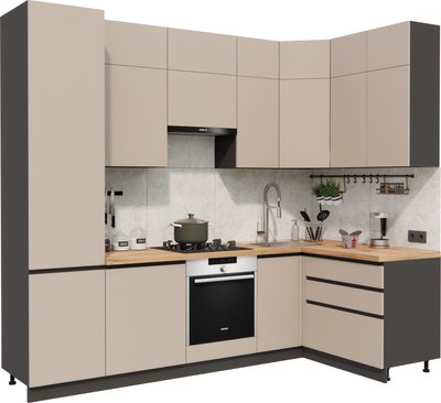 Кухонный гарнитур ВерсоМебель Эко Премиум 1.4x2.7 правая - фото