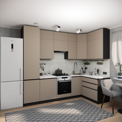 Кухонный гарнитур ВерсоМебель Эко Премиум 1.4x2.7 правая