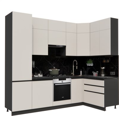 Кухонный гарнитур ВерсоМебель Эко Премиум 1.4x2.7 правая - фото