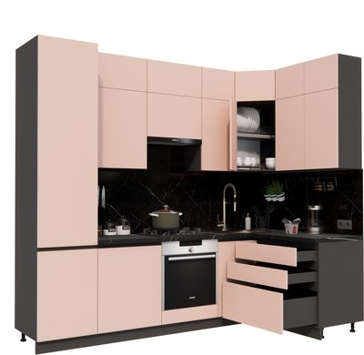 Кухонный гарнитур ВерсоМебель Эко Премиум 1.4x2.7 правая