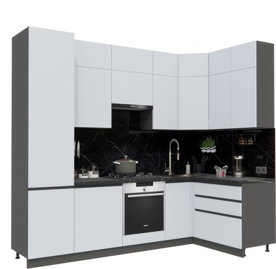 Кухонный гарнитур ВерсоМебель Эко Премиум 1.4x2.7 правая - фото