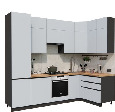 Кухонный гарнитур ВерсоМебель Эко Премиум 1.4x2.7 правая - фото