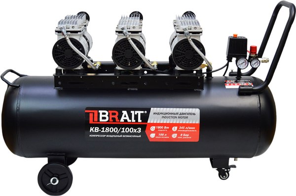 Воздушный компрессор Brait KB-1800/100X3 - фото