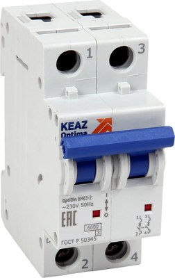 Выключатель автоматический КЭАЗ OptiDin BM63-2ND3-УХЛ3 / 260701 - фото