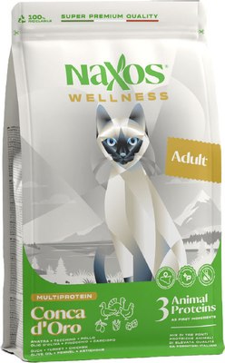 Сухой корм для кошек Adragna Naxos Wellness Adult утка, курица и индейка - фото