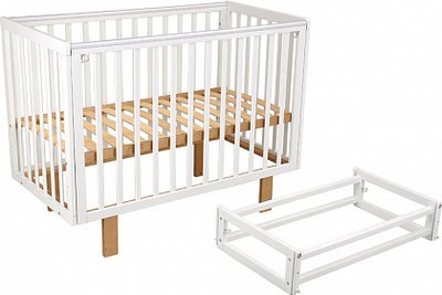 Детская кроватка Polini Kids Simple 341 с маятником / 0003167-26