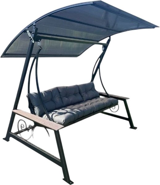 Качели садовые СтальСнабДизайн КС-3 ДПК - фото