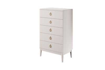 Комод Bravo Мебель Фарго 5ящ (персидский жемчуг/лак Льняной) - фото