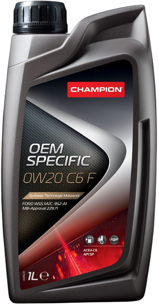 Моторное масло Champion OEM Specific 0W20 C6 F / 1048797 - фото