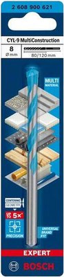 Сверло Bosch Expert CYL-9 MultiConstruction 8.0х80х120мм - фото