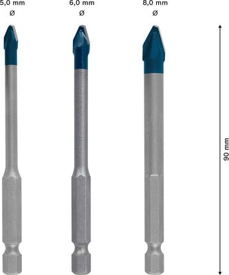 Набор сверл Bosch Expert HEX-9 MultiConstruction 5/6/8мм