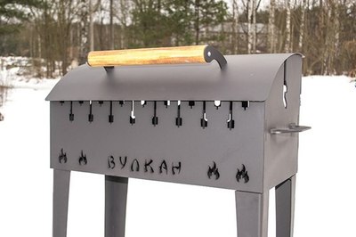 Мангал Вулкан Гриль 4мм на колесах