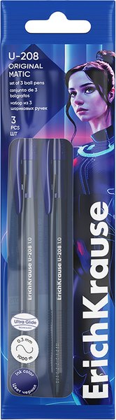 Набор шариковых ручек Erich Krause U-208 Matic Original / 61075 - фото
