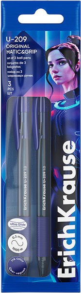 Набор шариковых ручек Erich Krause U-209 Matic&Grip Original / 61081 - фото