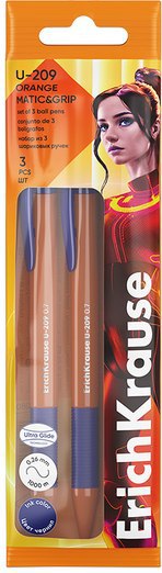 Набор шариковых ручек Erich Krause U-209 Matic&Grip Orange / 61080 - фото
