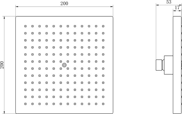 Верхний душ Lauter Square 21S20109