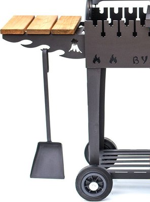 Мангал Вулкан Гриль 5мм с печкой под казан на колесах 4в1