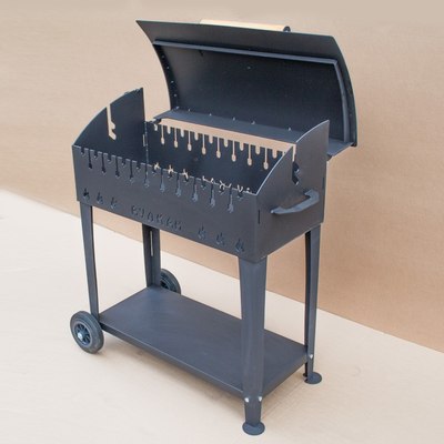 Мангал Вулкан Гриль XL 4мм на колесах