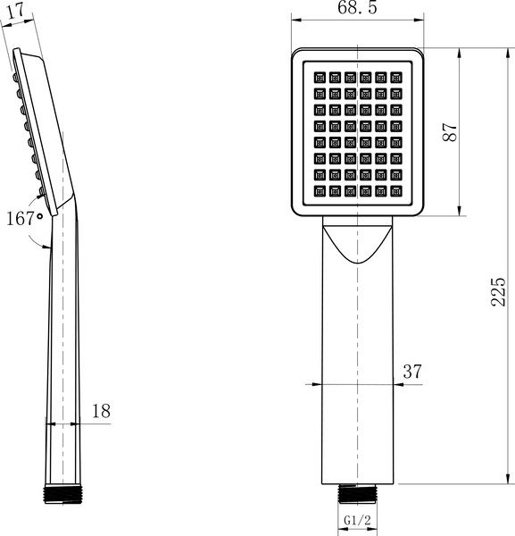 Лейка ручного душа Lauter Serene 21S00103
