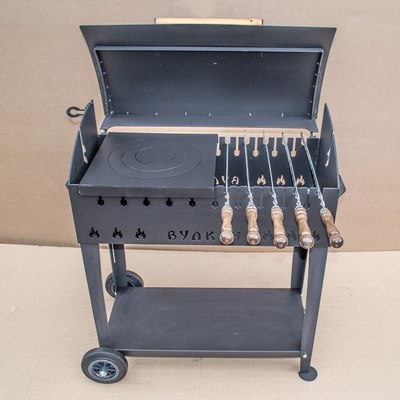 Мангал Вулкан Гриль XL 5мм на колесах