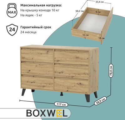 Комод Anrex Boxwell Berg 6S