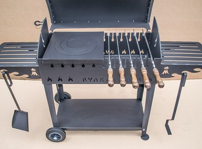 Мангал Вулкан Гриль М XL 5мм на колесах