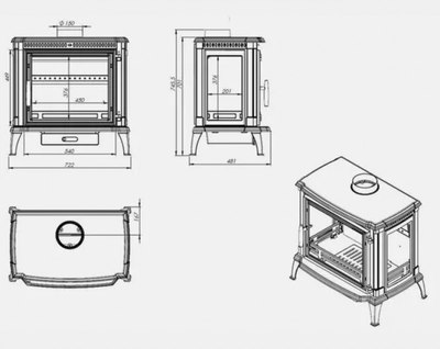 Печь-камин Nordflam Brema EKO