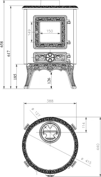 Печь-камин Nordflam Palestro EKO