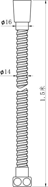 Душевой шланг Lauter Uni 21СКFU80201V