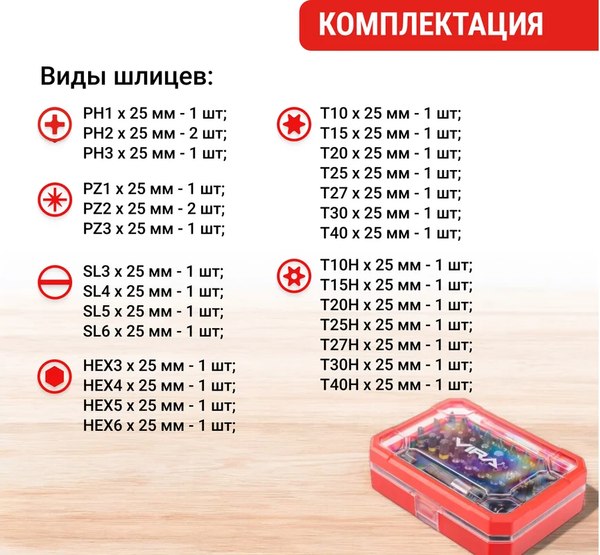 Набор бит Vira 554106