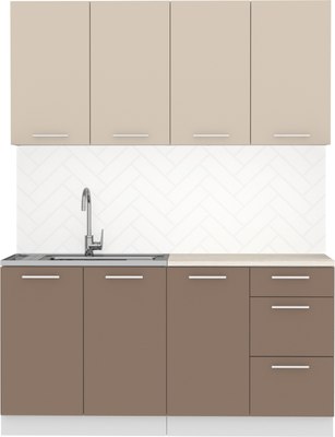 Кухонный гарнитур Артём-Мебель Оля СН-114 без стекла МДФ 1.6м - фото