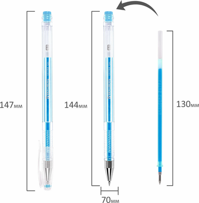 Набор гелевых ручек Brauberg Extra. Неон / 143911