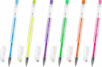 Набор гелевых ручек Brauberg Extra. Неон / 143911