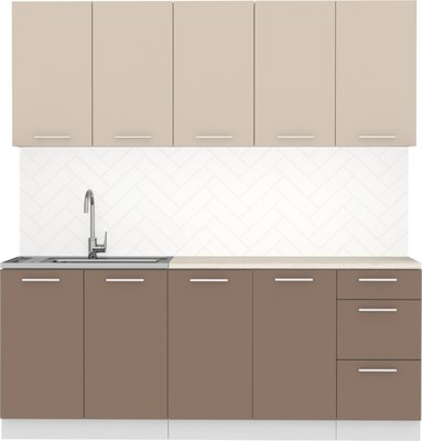 Кухонный гарнитур Артём-Мебель Оля СН-114 без стекла МДФ 2.0м - фото