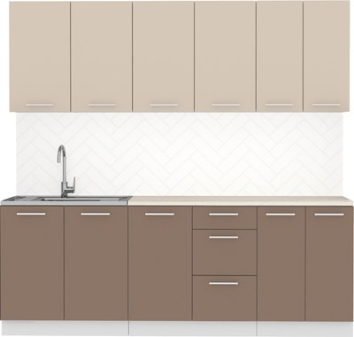 Кухонный гарнитур Артём-Мебель Оля СН-114 без стекла МДФ 2.2м - фото