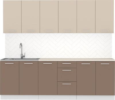 Кухонный гарнитур Артём-Мебель Оля СН-114 без стекла МДФ 2.4м - фото
