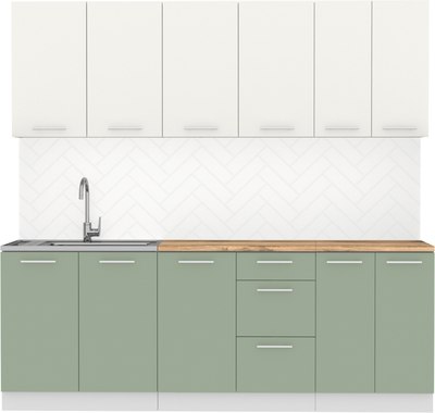 Кухонный гарнитур Артём-Мебель Оля СН-114 без стекла МДФ 2.2м - фото