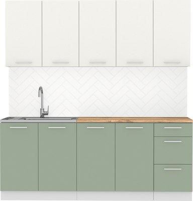 Кухонный гарнитур Артём-Мебель Оля СН-114 без стекла МДФ 2.0м - фото