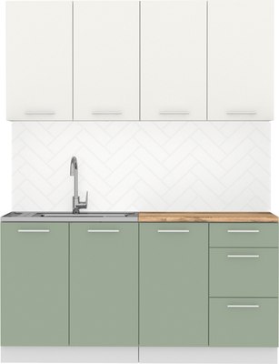 Кухонный гарнитур Артём-Мебель Оля СН-114 без стекла МДФ 1.6м - фото