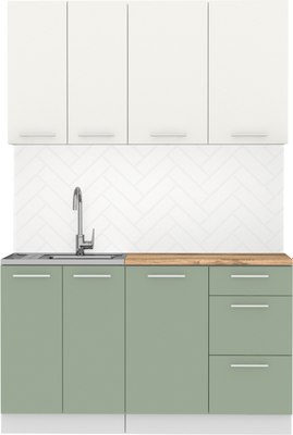 Кухонный гарнитур Артём-Мебель Оля СН-114 без стекла МДФ 1.4м - фото